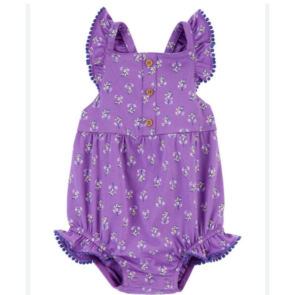 Carters NWT 3M Baby Floral Bubble Romper - Picture 5 of 5